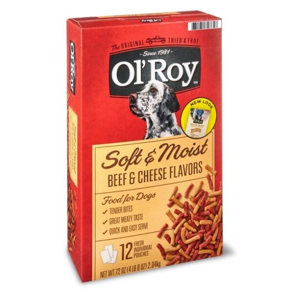Ol’ Roy Soft & Moist Beef & Cheese Flavors Food For Dogs, 72 Oz animal food - Image 2