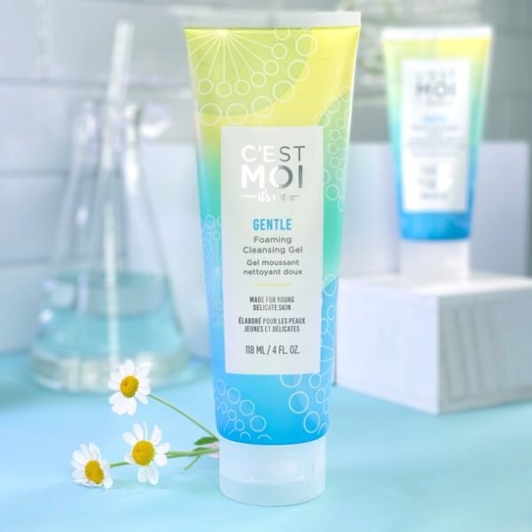 C’est Moi Gentle Foaming Cleansing Gel Facial Cleanser With Organic Aloe, Fragrance-Free, 4 Fl Oz