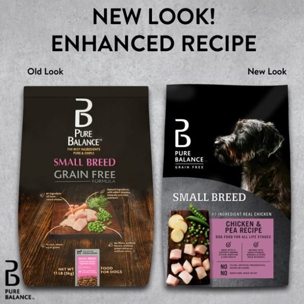 Pure Balance Grain-Free Dry Dog Food, Small Breed Chicken & Pea Recipe, 4 Lbs - Image 2