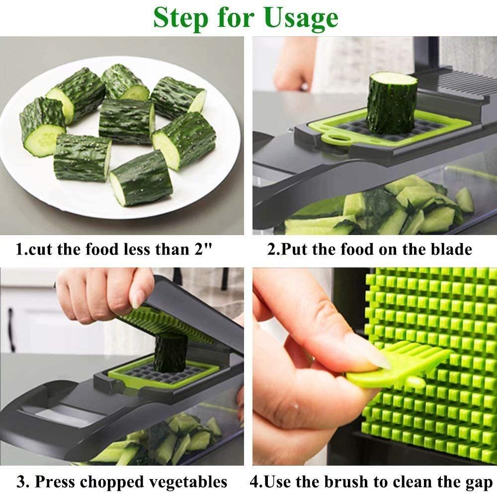 Slicer - Newest Design Vegetable Chopper, 11 in 1 Slicer Adjustable Vegetable Cutter - Image 5