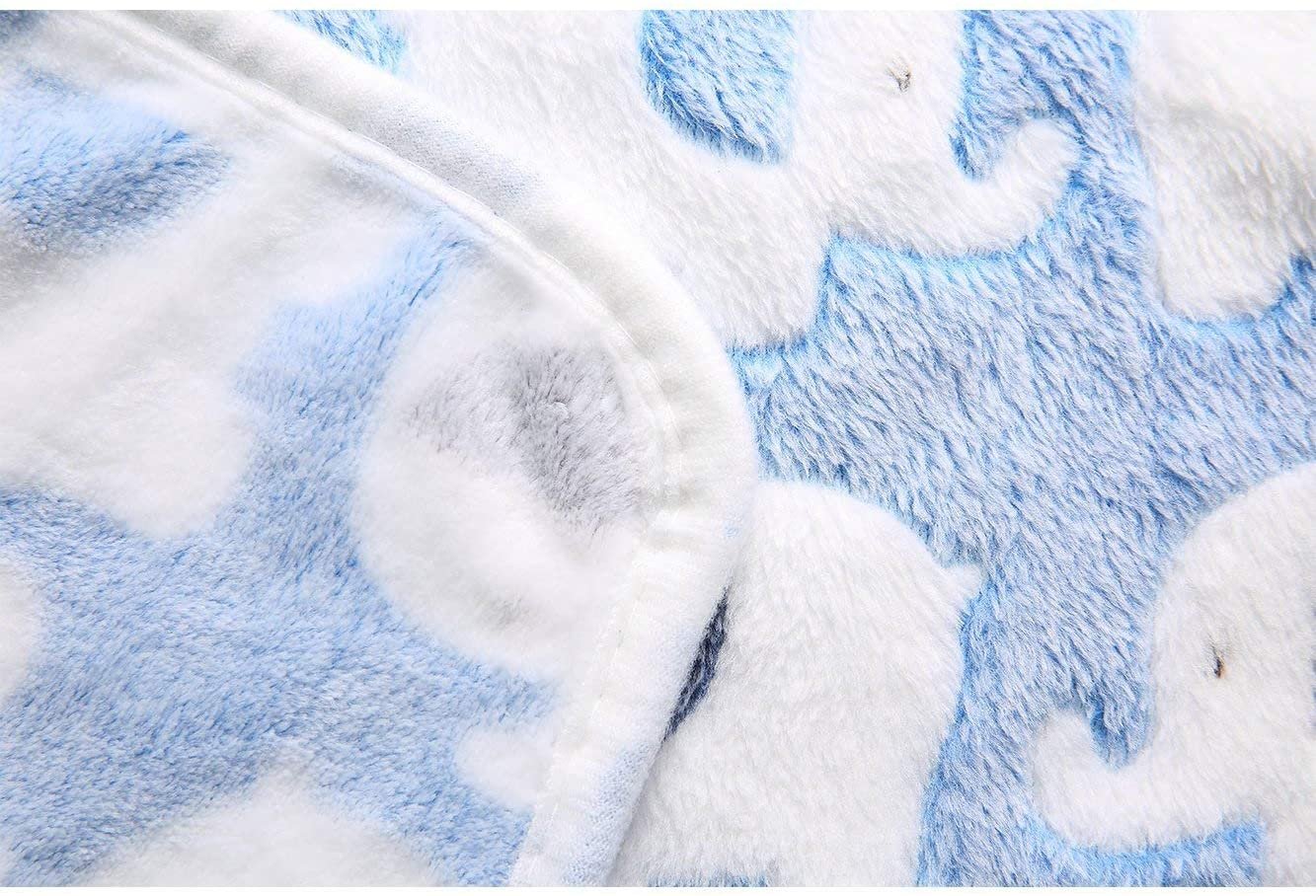1 Pack 3 Blankets Super Soft Fluffy Premium Cute Elephant Pattern Pet Blanket Flannel Throw for Dog Puppy Cat - Image 3