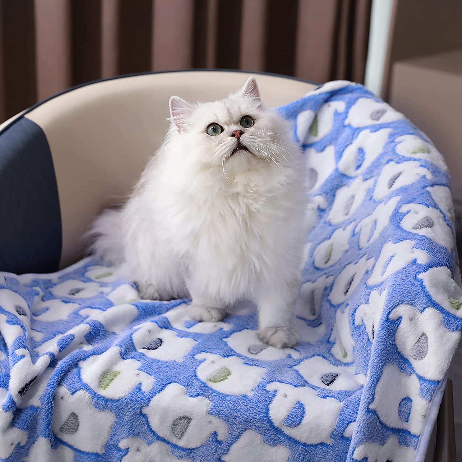 1 Pack 3 Blankets Super Soft Fluffy Premium Cute Elephant Pattern Pet Blanket Flannel Throw for Dog Puppy Cat - Image 5