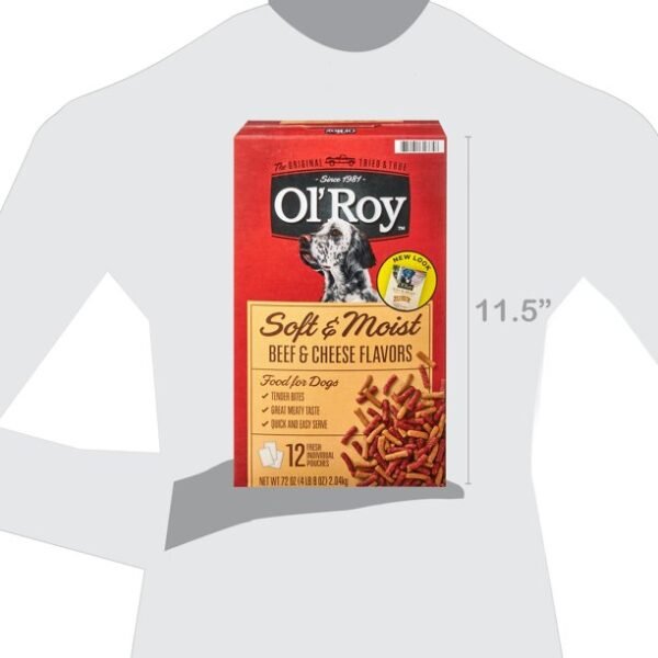 Ol’ Roy Soft & Moist Beef & Cheese Flavors Food For Dogs, 72 Oz animal food - Image 4