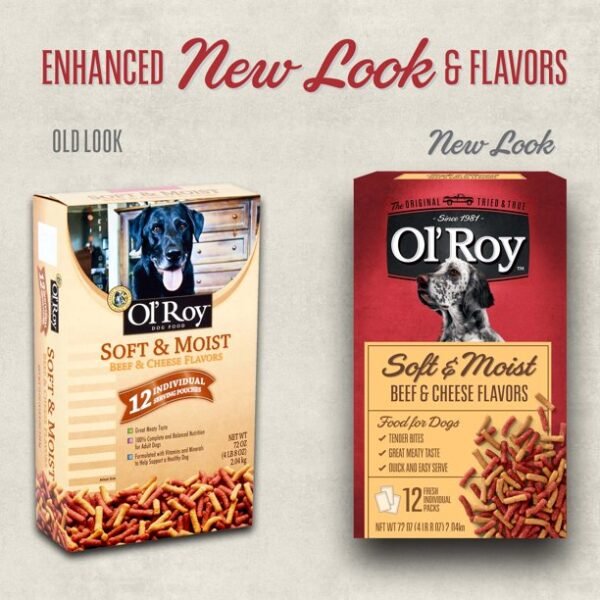Ol’ Roy Soft & Moist Beef & Cheese Flavors Food For Dogs, 72 Oz animal food - Image 8