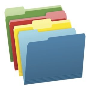 File Folders, Letter Size, Assorted Colors